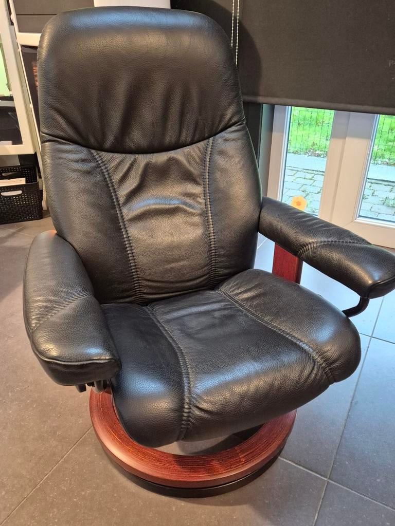 Ekerson Stressless Lederen relaxzetel (hogere prijsklasse), Ophalen, Minder dan 75 cm, Leer, 50 tot 75 cm