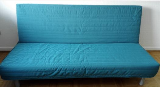 Canapé lit Ikea beddinge + housse bleu, Trois personnes, Tissus, 100 à 125 cm, Canapé lit convertible