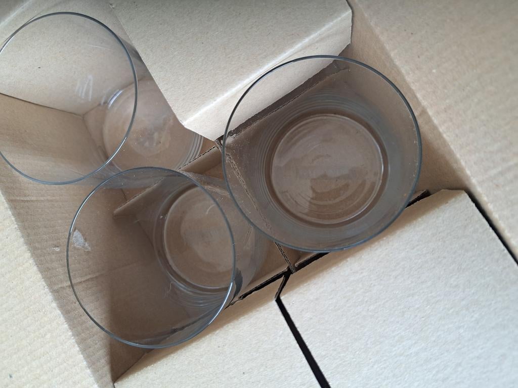 6 nieuwe glaasjes, Ophalen of Verzenden, Nieuw, Waterglas