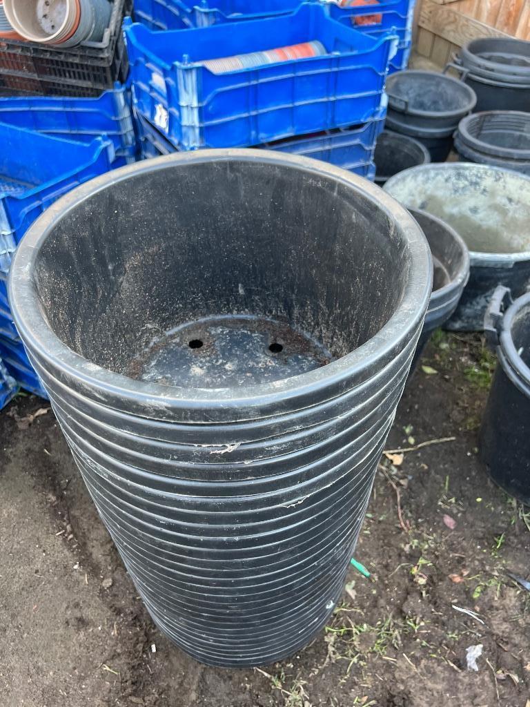 Heel grote plantenkuip harde plastiek 38 x 24 cm, 25 tot 40 cm, Kunststof, Rond, Ophalen of Verzenden