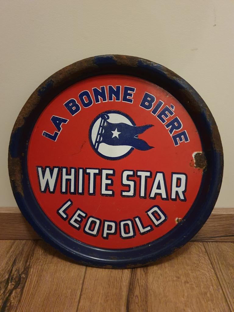 Plat en émail - White Star Leopold -, Collections, Marques & Objets publicitaires, Utilisé, Ustensile, Enlèvement ou Envoi