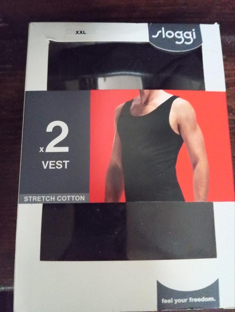 Sloggi - 2 VEST XXL black new!, Ophalen of Verzenden