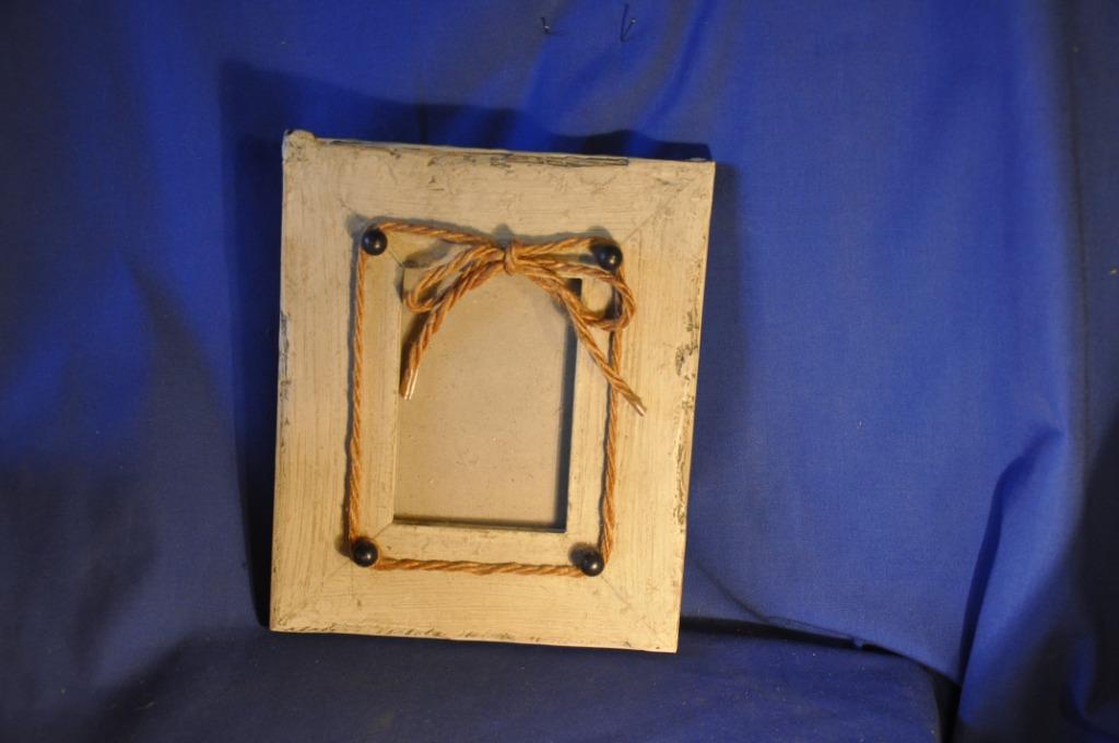 cadre bois vieilli et corde a poser, Enlèvement ou Envoi, Utilisé, Bois