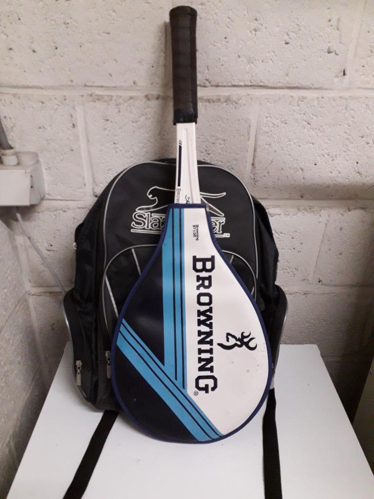 Raquette de tennis browning BT500 avec sac à dos slazenger, Enlèvement, Neuf, Raquette