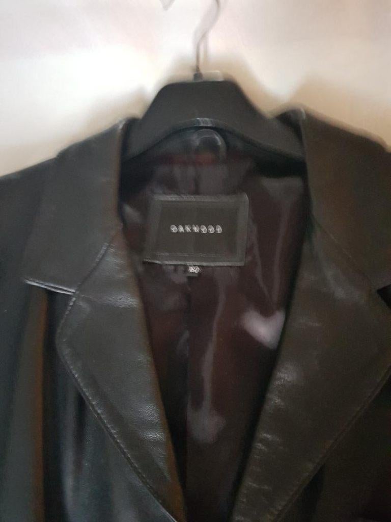 Zwart lederen herenjas, Oakwood, Comme neuf, Enlèvement, Taille 48/50 (M)