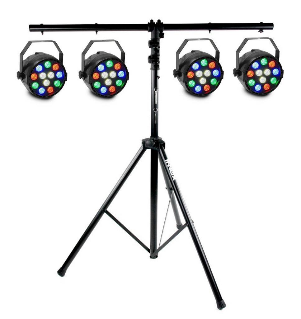iDance PAR12-247 set van 4 lampen + statief, Ophalen, Nieuw