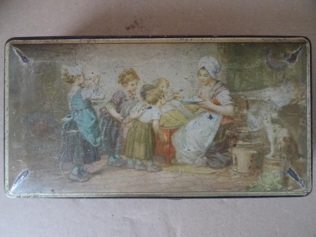 Curiosités Pot à biscuits Ça va seul vintage en étain 1960, Enlèvement ou Envoi, Utilisé, Biscuits, Autres marques