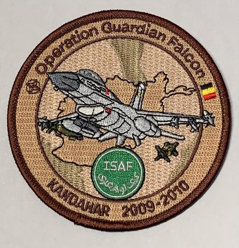 Badge F16 Operation Guardian Falcon 2009-2010 Afghanistan, Collections, Enlèvement ou Envoi, Armée de l'air, Emblème ou Badge