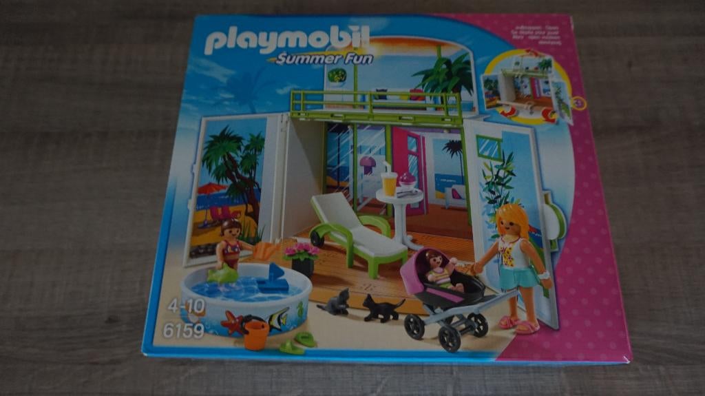 Playmobil Speelbox Zonneterras 6159, Ophalen of Verzenden, Zo goed als nieuw, Complete set