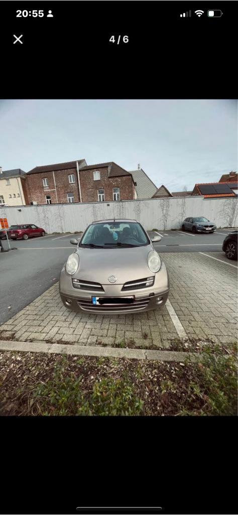 Nissan Micra, 2008, 200.000 km,Benzine,automaat, Auto's, Automaat, USB, Zwart, Beige