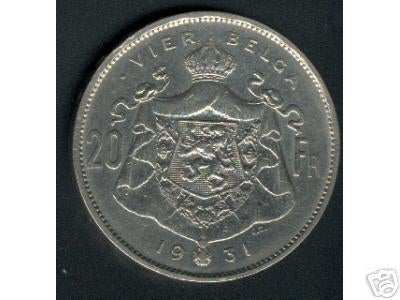 België: 4 belga 1931 VL (B) = morin 377 (B), Verzenden, Losse munt