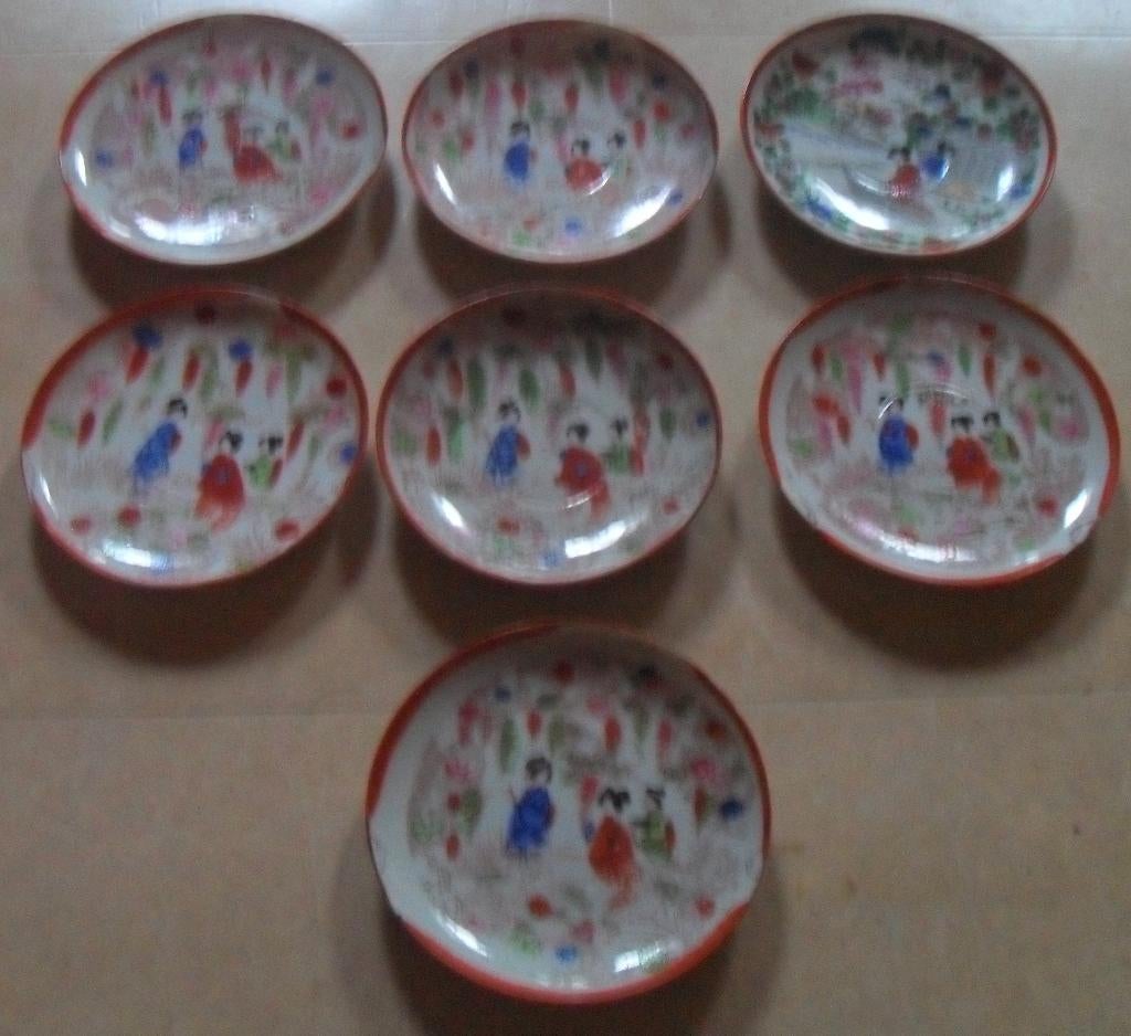 Assiettes style japonais (7), Enlèvement ou Envoi