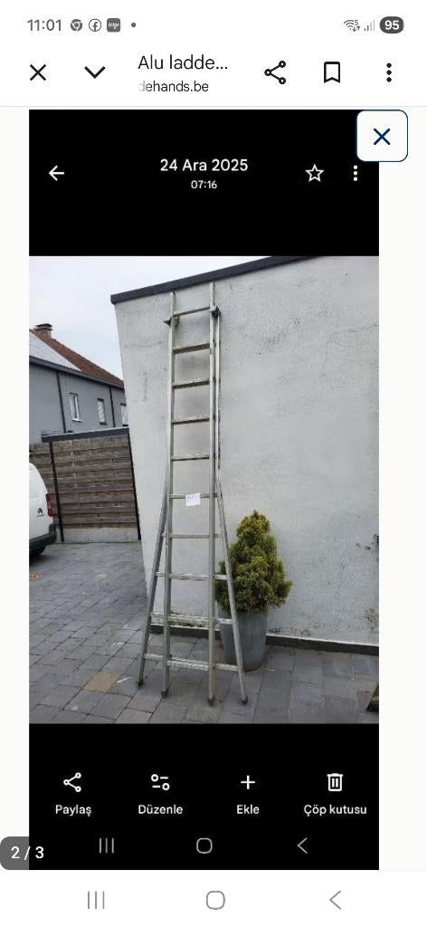 Alu ladder 2x12, Ophalen of Verzenden
