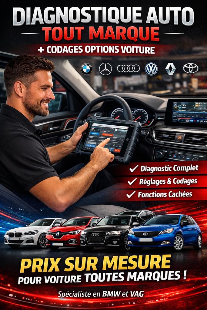 Diagnostic Auto Toutes Marques + Codage d’Options, Enlèvement, Neuf
