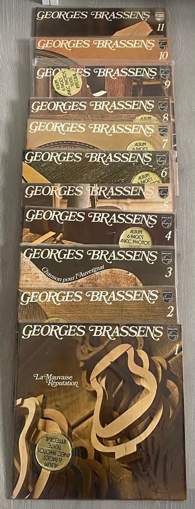 Georges Brassens - Lot 11 vinyles, Ophalen, Zo goed als nieuw