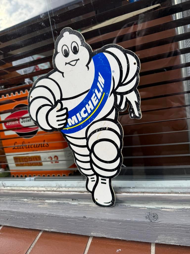 Ancien panneau publicitaire Michelin Bibendum, Enlèvement ou Envoi, Utilisé, Panneau publicitaire
