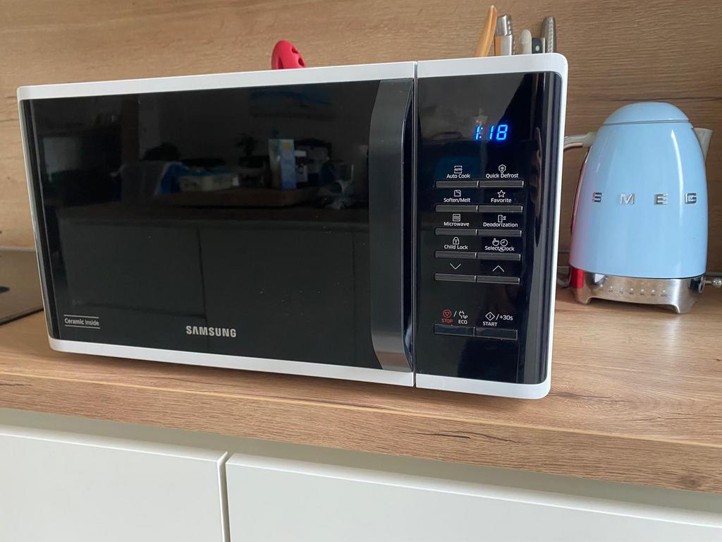 Samsung MS 23K3513 AWEN Microgolfoven vrijstaand, Ophalen, Microgolfoven, Grill, Zo goed als nieuw