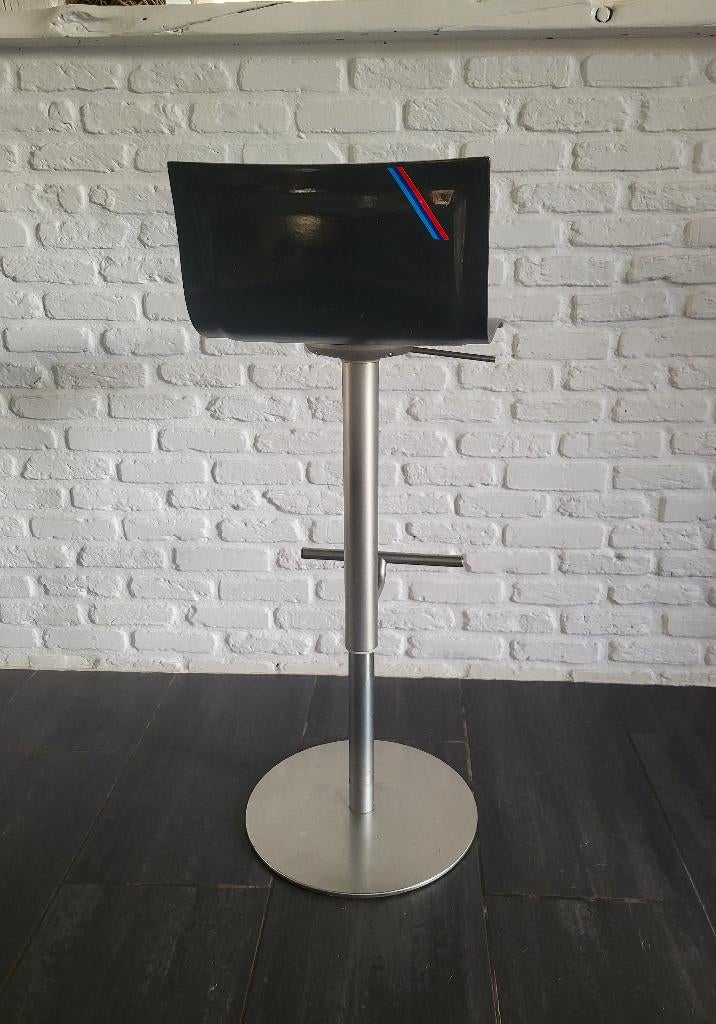 Tabouret de bar Lapalma acier inoxydable hauteur réglable., 1 tabouret, Utilisé, Bois, Enlèvement