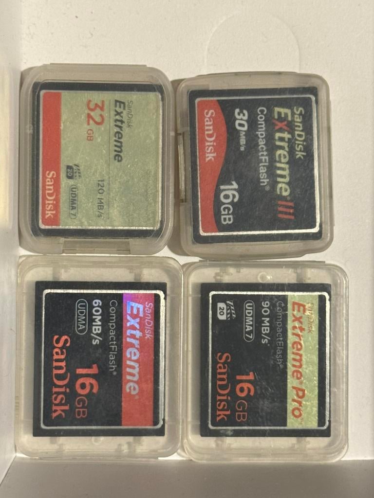 Compact flash memory cards, Ophalen, Gebruikt, 32 GB, Fotocamera