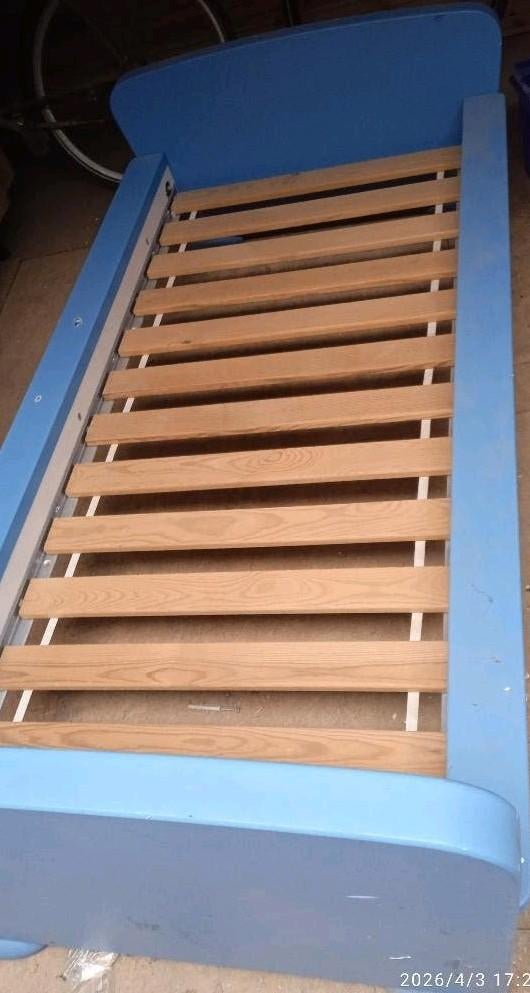 Lit bleu Ikea, Maison & Meubles, Enlèvement, Beige, 160 cm