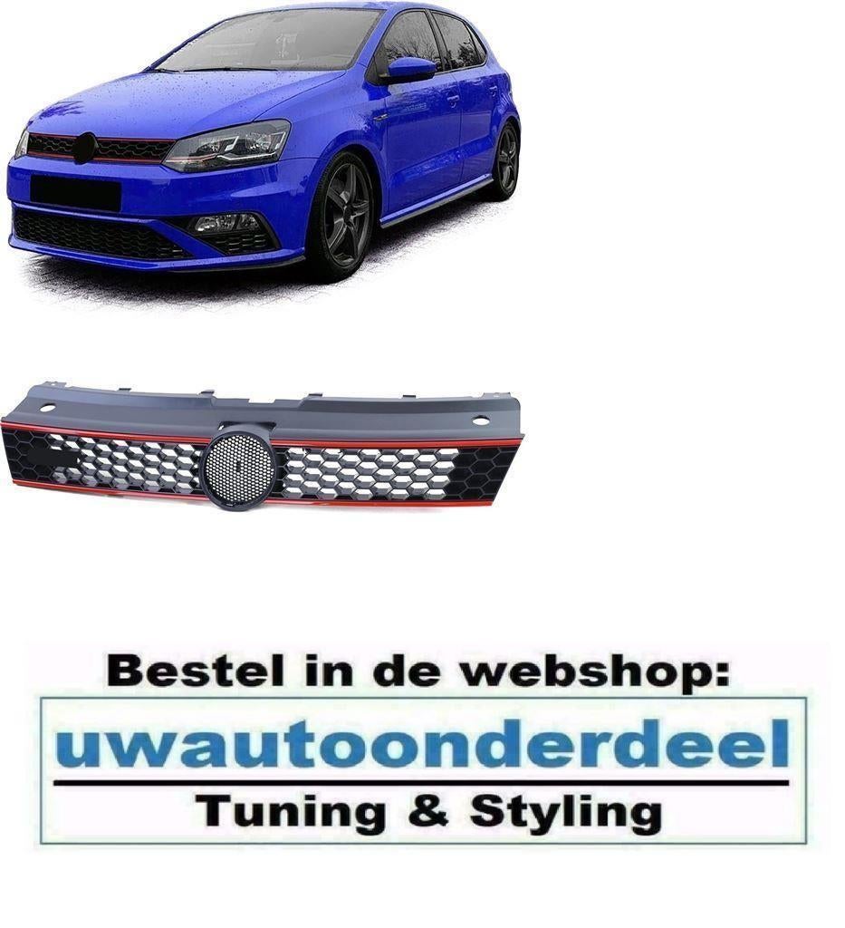 GTI Look Sport Grill met Rode Bies Geschikt voor VW Polo 6R, Verzenden