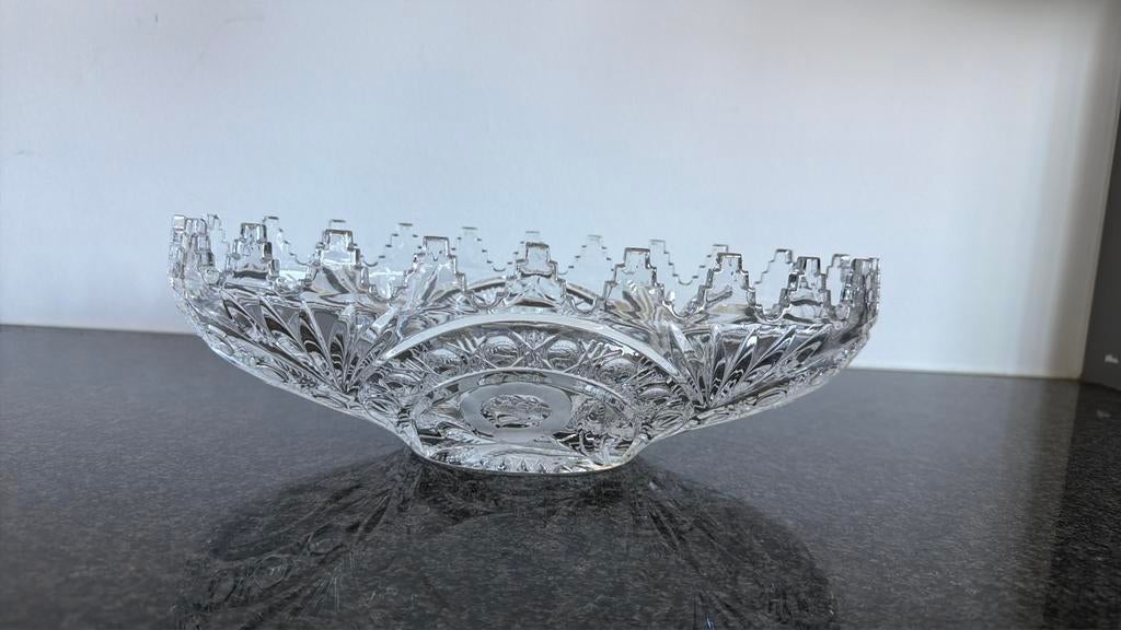 Kristallen fruitschaal, Huis en Inrichting, Woonaccessoires | Schalen en Manden, Ophalen, Gebruikt