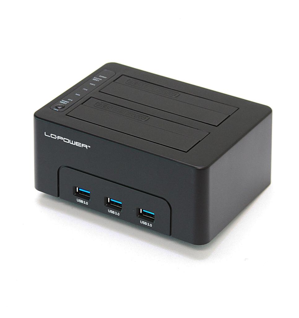Docking Station 3x USB3.0 HUB Dual 2.5''/3.5'' SATA Cloning, Computers en Software, Computerbehuizingen, Ophalen of Verzenden