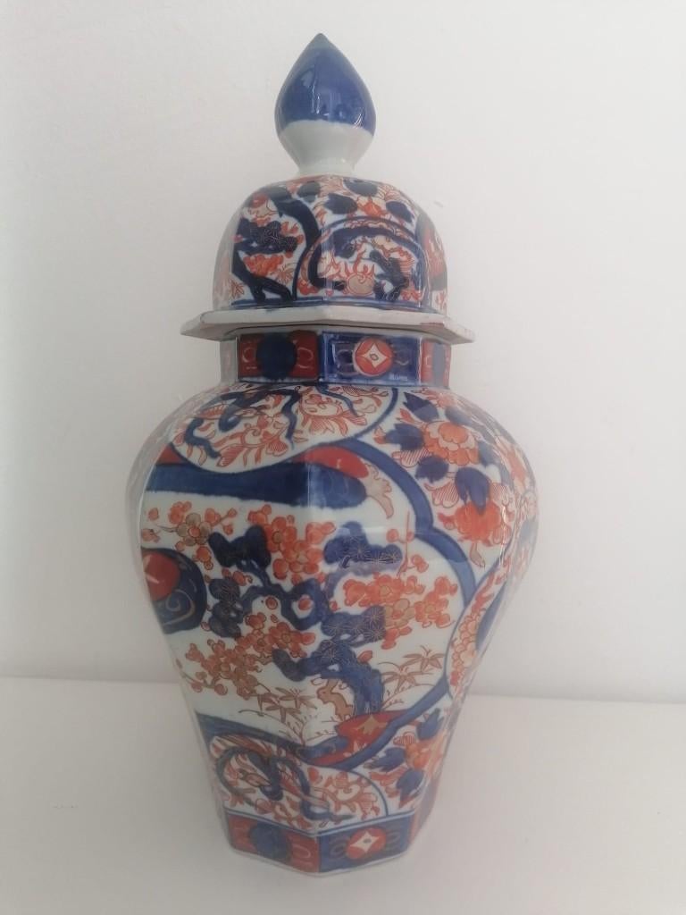 Prachtige Imari dekselvaas – Japanse stijl – 35 cm hoog, Ophalen