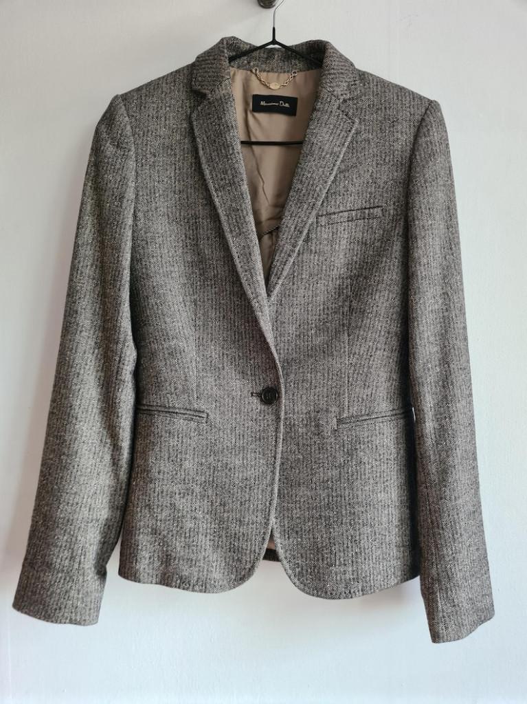 Massimo Dutti Wol Tweed Blazer Limited Edition S 36, Kleding | Dames, Massimo Dutti, Verzenden, Nieuw, Jasje