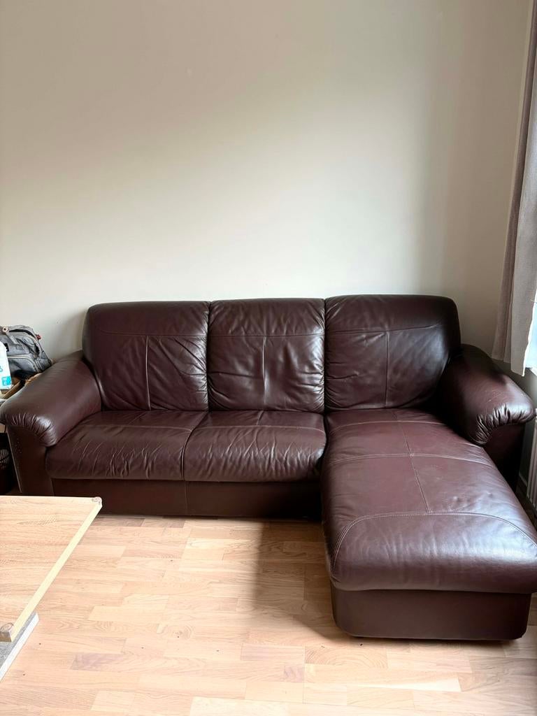 Canapé en cuir en bon état, Enlèvement, Cuir