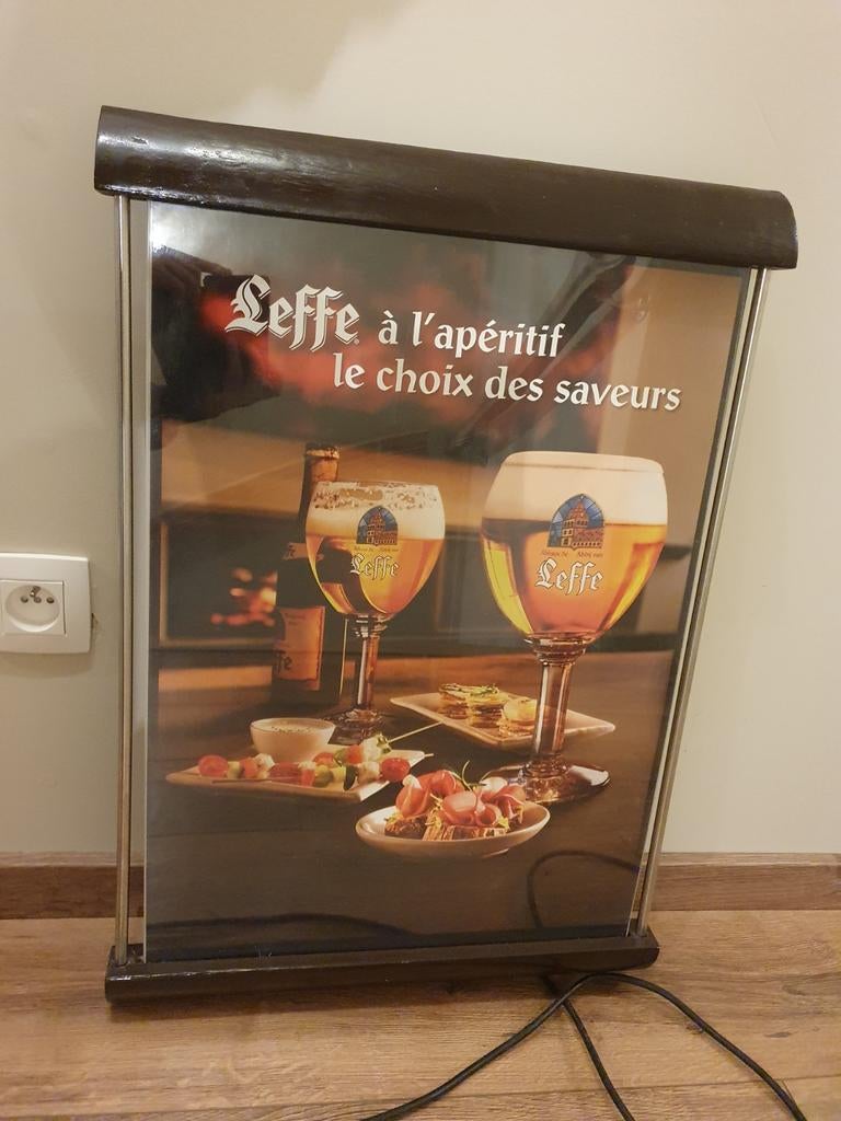 Publicité lumineuse - Leffe -, Collections, Enlèvement ou Envoi, Utilisé, Table lumineuse ou lampe (néon)