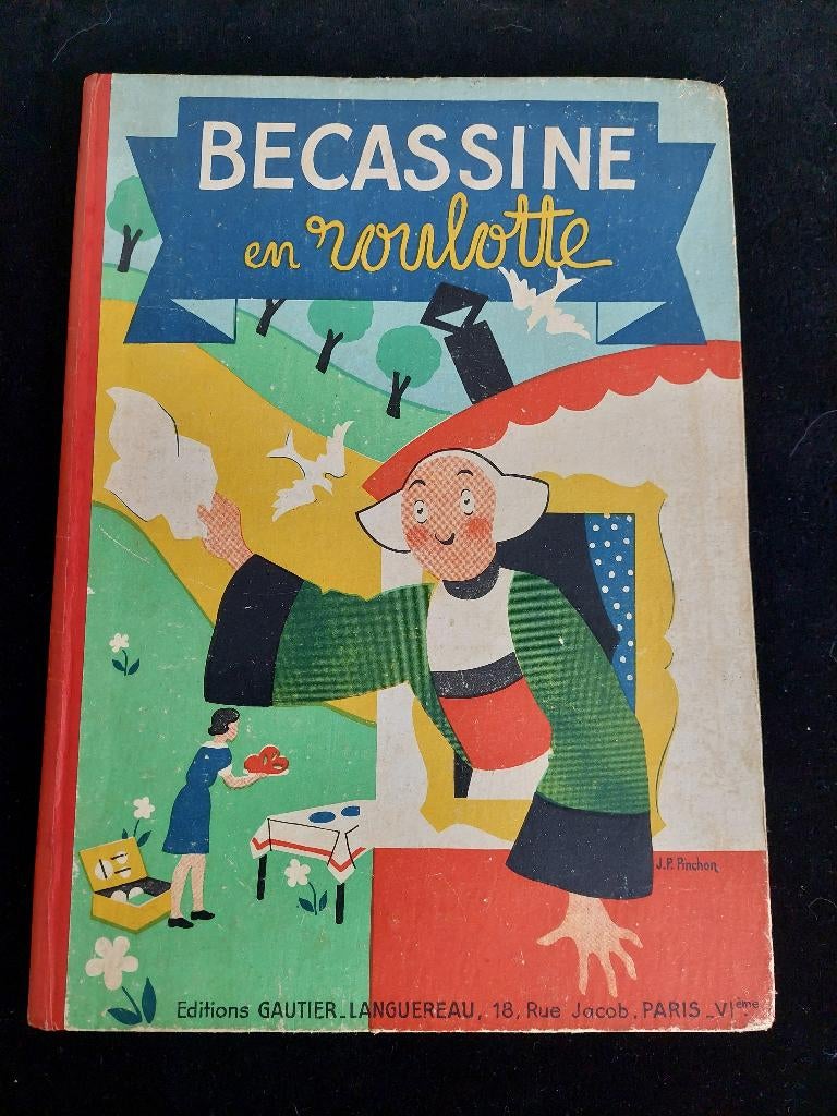 BECASSINE EN ROULOTTE - REEDITION CARTONNEE, DOS TOILE  1946, Livres, BD, Gautier-Languereau, Enlèvement ou Envoi, Une BD, Utilisé