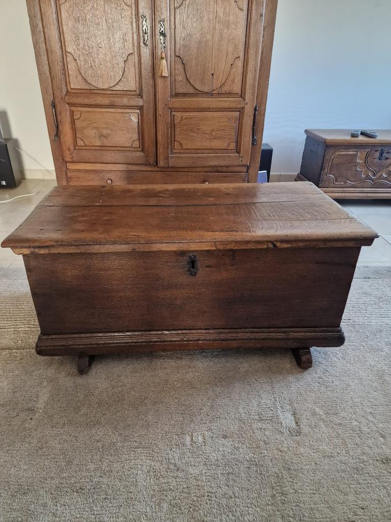 Antieke houten koffer, Antiek en Kunst, Ophalen