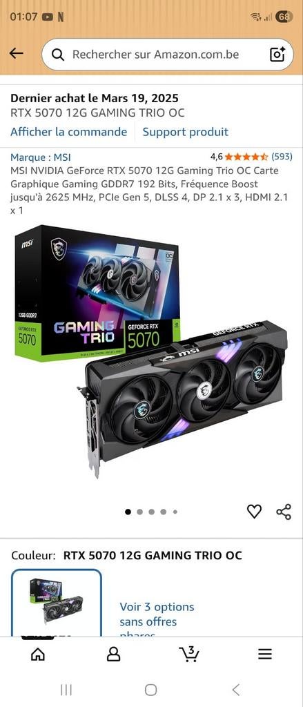Carte graphique msi 5070 rtx, Ophalen, Nvidia