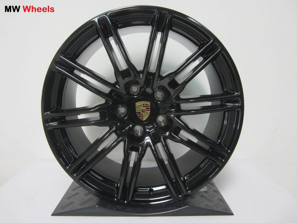 Porsche 21 inch Origineel Cayenne GTS velgen hoogglans zwart, Gebruikt, Velg(en), -, -