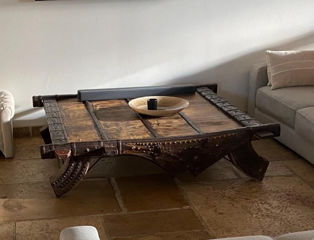 Table basse indienne mesurant 145cm sur 145 cm., Enlèvement