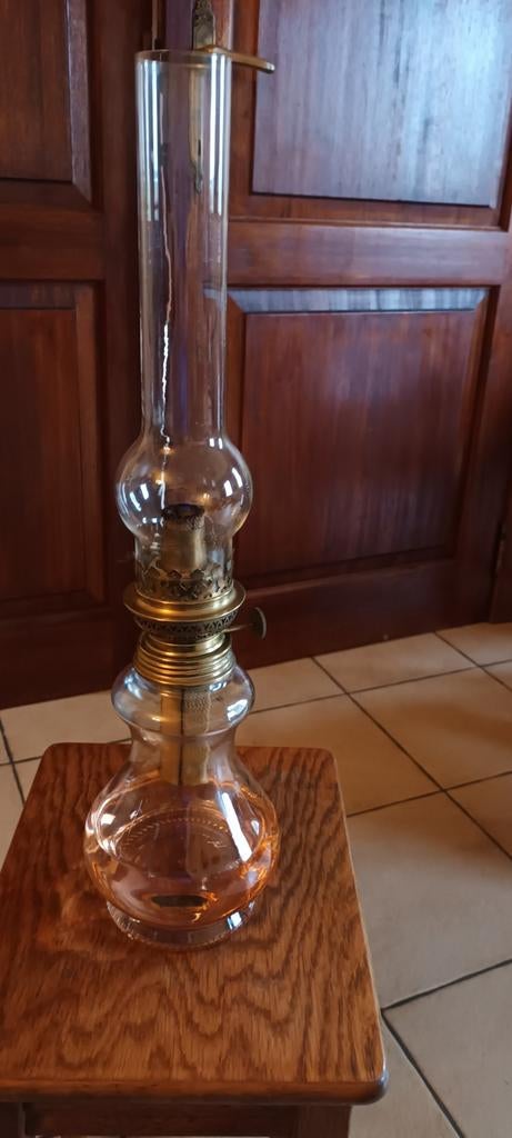Glazen vintage olielamp, Antiek en Kunst, Ophalen
