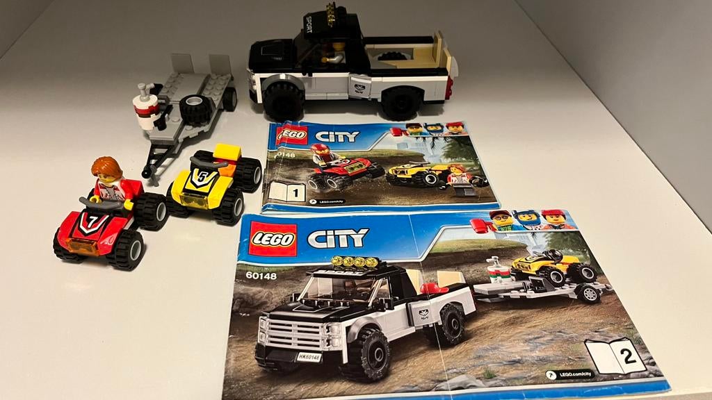 Lego city 60148 - ATV raceteam, Ophalen of Verzenden, Zo goed als nieuw, Complete set, Lego