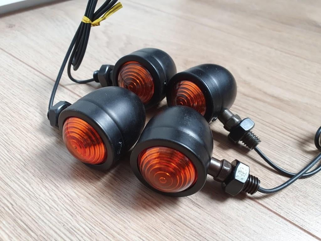 Knipperlichten Bullet metaal bobber chopper custom tracker, Ophalen of Verzenden