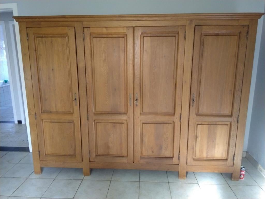 Eiken kleerkast / halkast en ladenkast, Huis en Inrichting, Ophalen of Verzenden, Zo goed als nieuw