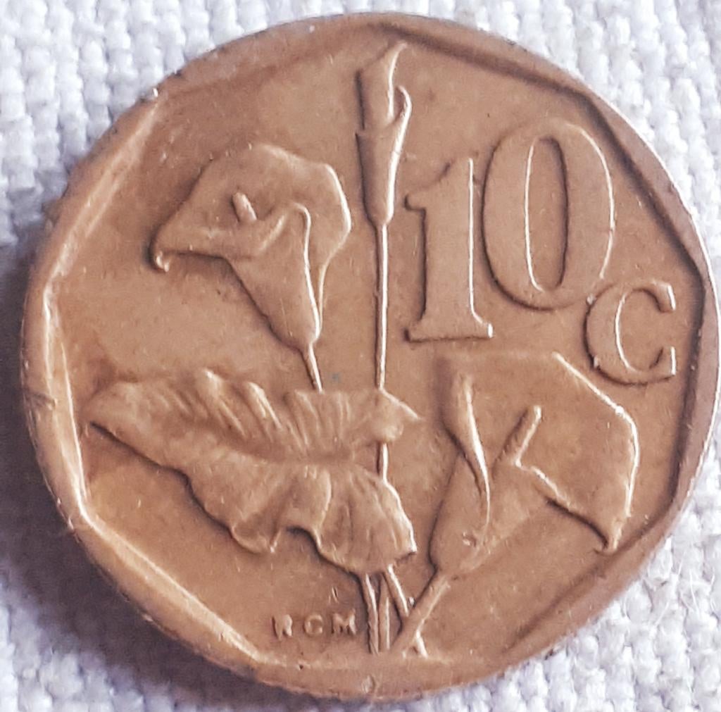 ZUID AFRICA : 10 CENT 1995 KM 135, Postzegels en Munten, Munten | Afrika, Ophalen of Verzenden, Zuid-Afrika, Losse munt