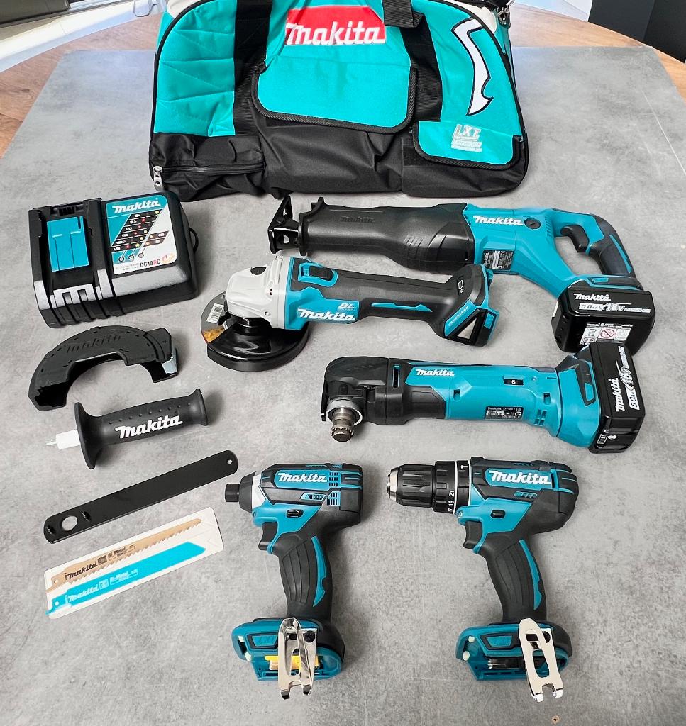 MAKITA DLX 5-DELIGE 18V 5.0AH ACCU COMBISET LXT ACTIE SET, Doe-het-zelf en Bouw, Ophalen of Verzenden, Gevuld, Nieuw