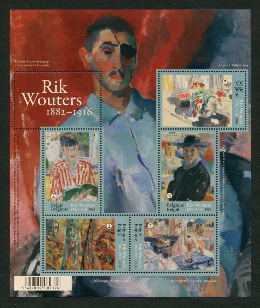 BL241 Postzegels Rik Wouters - Rik met zwarte ooglap, Verzenden, Frankeerzegel, Postfris