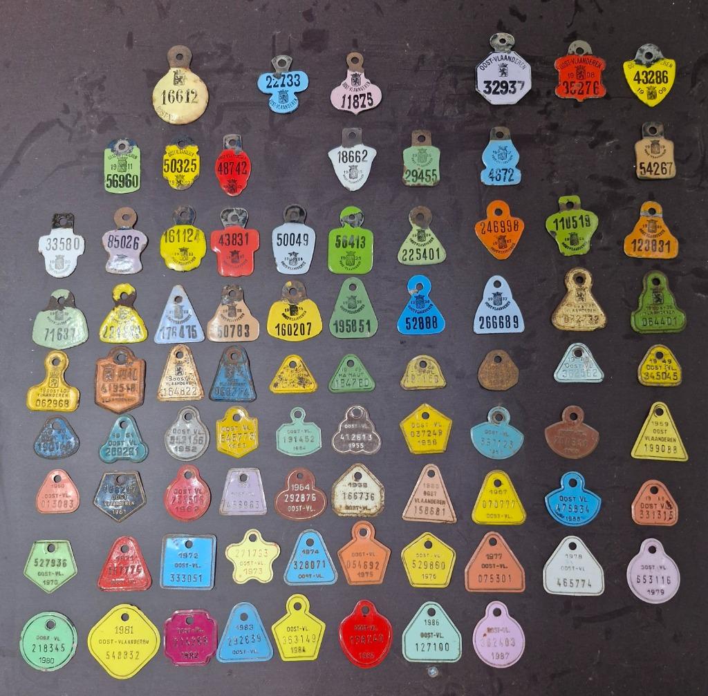 Verzameling fietsplaatjes Oost-Vlaanderen, Verzamelen, Overige Verzamelen, Ophalen, Gebruikt