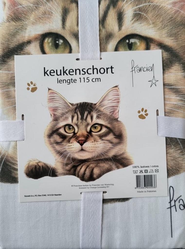 Keukenschort Franciens katten - kookschort. Nieuw!, Ophalen of Verzenden, Nieuw, Schort