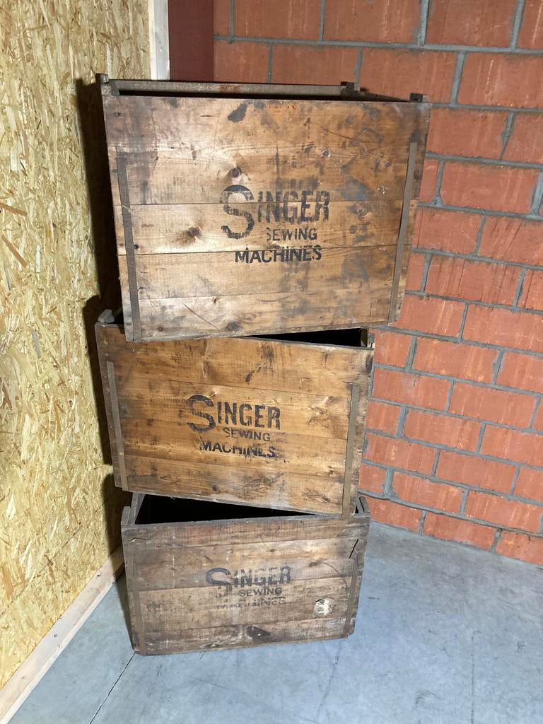 Houten koffer Singer naaimachines, Enlèvement, Utilisé, X, X