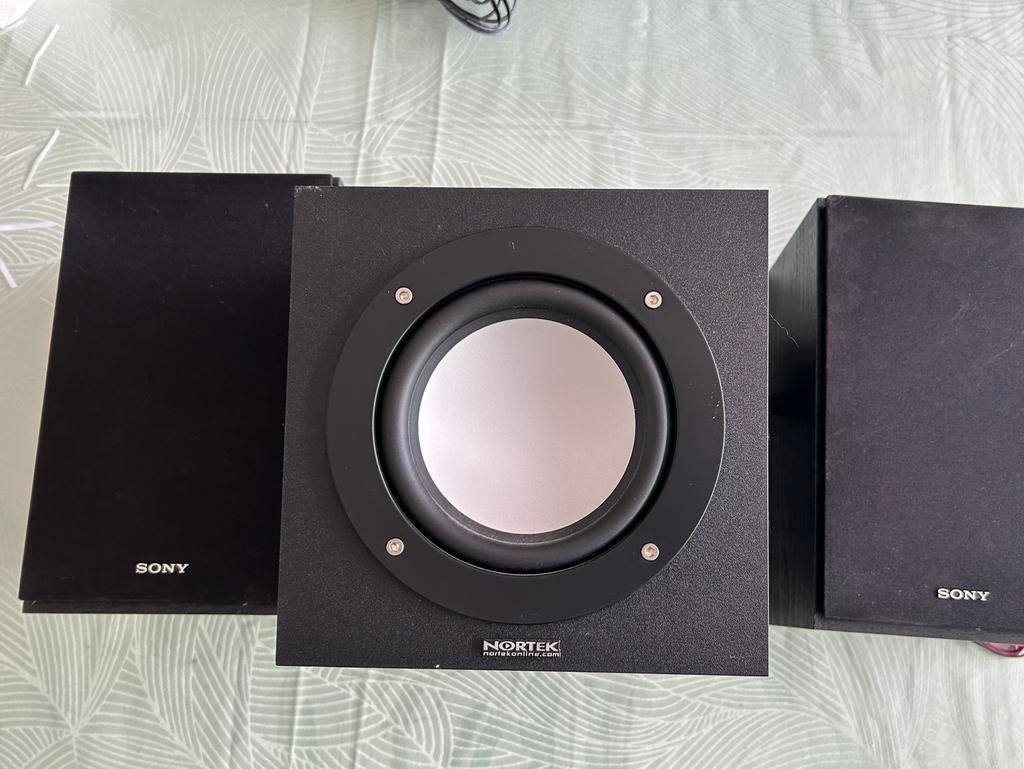 Sony luidsprekers met subwoofer, Enlèvement, Comme neuf, Subwoofer, Sony