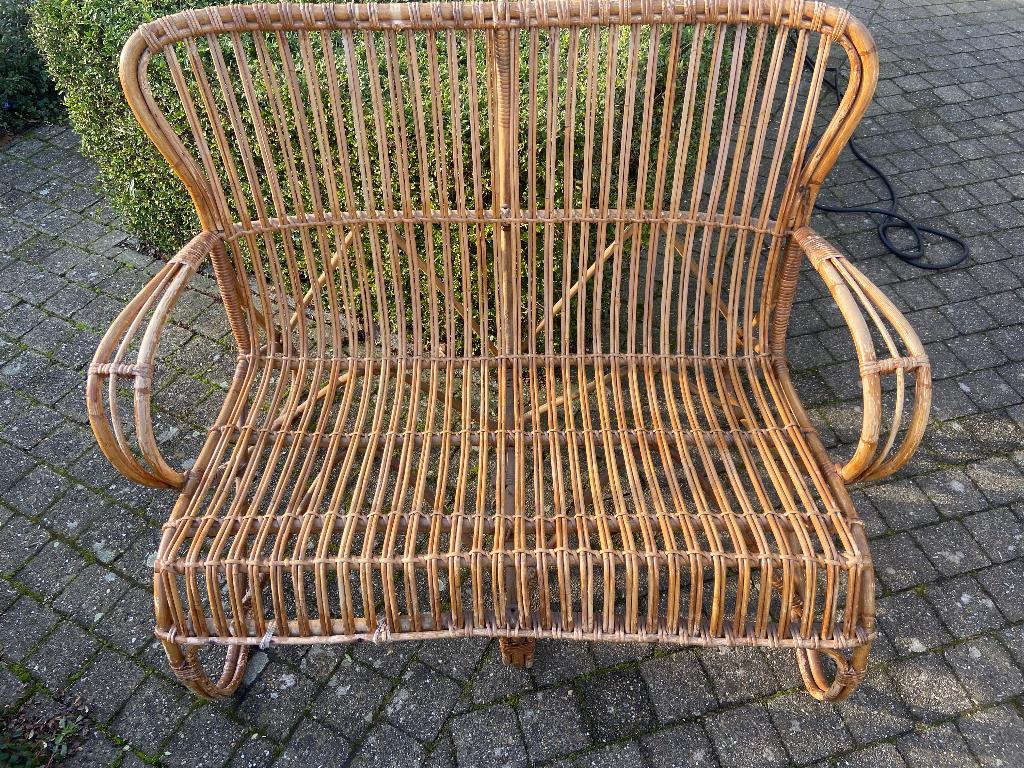 vintage rotan rohe zetel 2 p, Antiek en Kunst, Ophalen