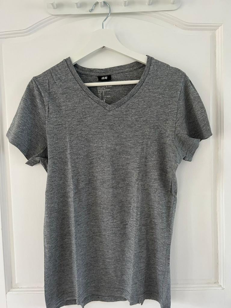 H&M Shirt Grey S, Kleding | Heren, Ophalen of Verzenden, Gedragen, Maat 46 (S) of kleiner, Grijs