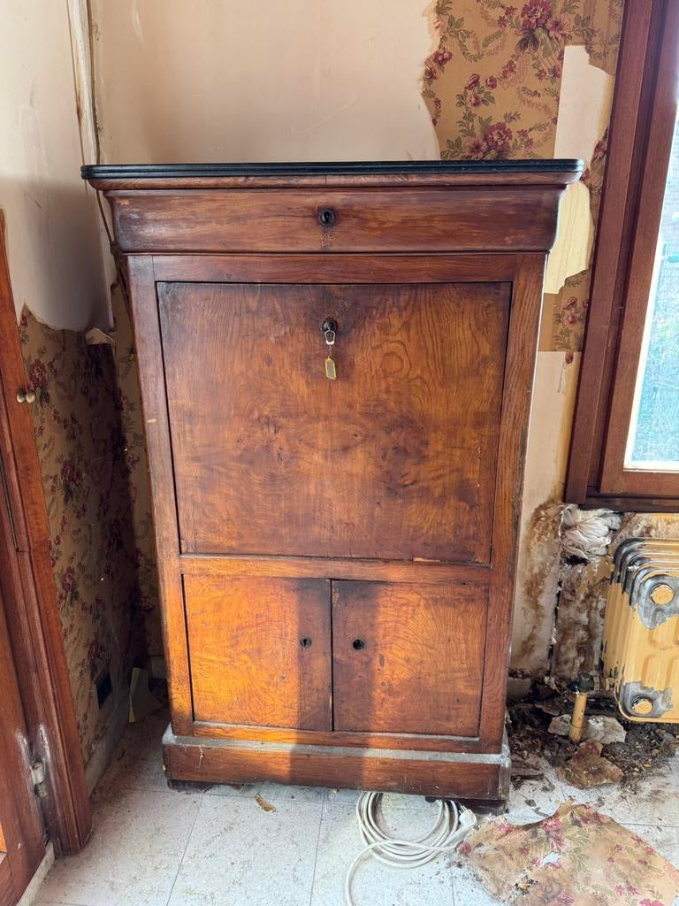 Secrétaire XIX 19e - bois noyer, Enlèvement